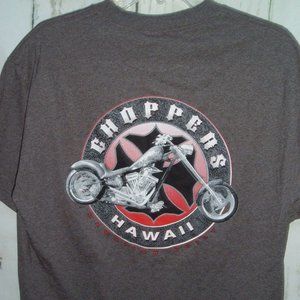 Choppers Hawaii Mens Sz L Graphic Motorcycle Tee